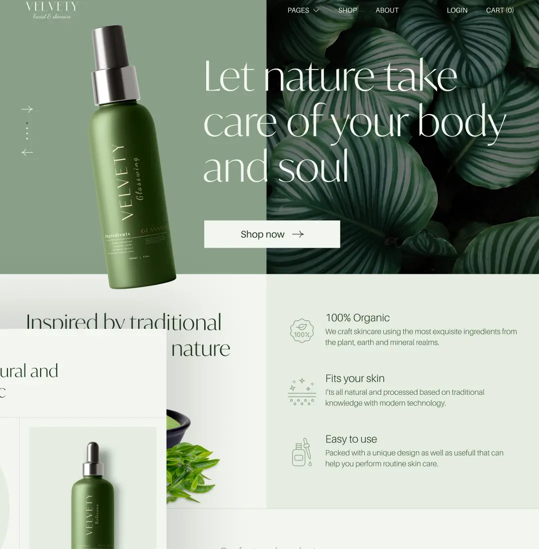 Elegant Web UI Kit For Beauty and Wellness Websites – Velvety